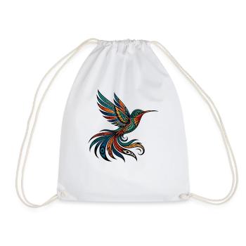 Native American Kolibri Orange - Turnbeutel - Weiß - Vorne