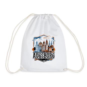 Augsburg Germany Skyline Travel Novelty For - Turnbeutel - Weiß - Vorne
