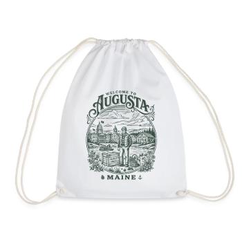 Welcome To Augusta Maine Timber Landscape - Turnbeutel - Weiß - Vorne