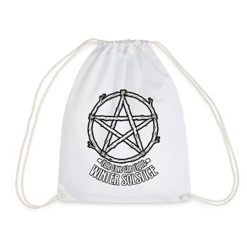 Yule Love Die Wintersonnenwende Pentagramm Yule Pagan - Turnbeutel - Weiß - Vorne