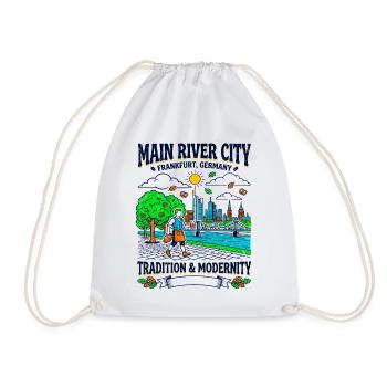Main River City Frankfurt Germany Tradition And - Turnbeutel - Weiß - Vorne