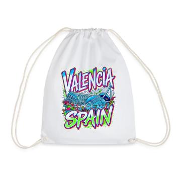 Valencia Spain Vibrant City Festival Travel - Turnbeutel - Weiß - Vorne