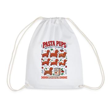 Pasta Pups Dachshund  - Turnbeutel - Weiß - Vorne
