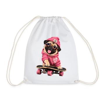Mops Hund süßer Mops niedlicher Mops - Turnbeutel - Weiß - Vorne