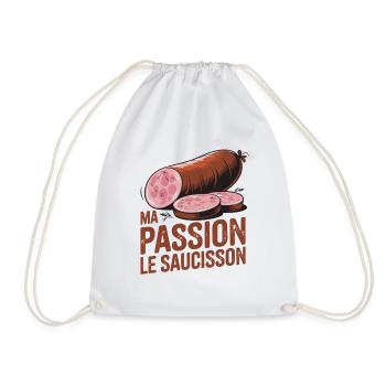  Ma Passion Le Saucisson Wurstliebhaber Salami - Turnbeutel - Weiß - Vorne