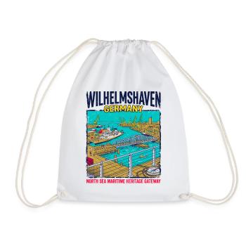 City Wilhelmshaven Germany North Sea Maritime - Turnbeutel - Weiß - Vorne