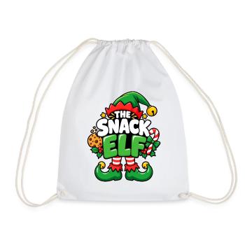 Snack Elf Weihnachtself - Turnbeutel - Weiß - Vorne