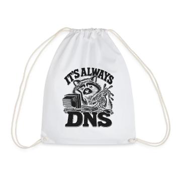Raccoon DNS Always On - Turnbeutel - Weiß - Vorne