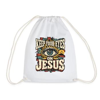 Christlicher Glaube Jesus Geschenk - Turnbeutel - Weiß - Vorne