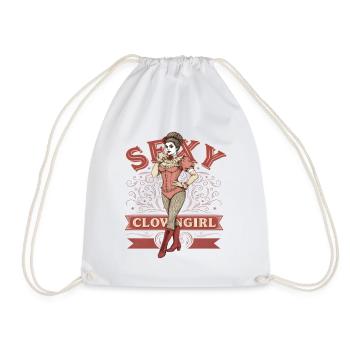 Sexy Clowngirl Clowngirl Clown - Turnbeutel - Weiß - Vorne