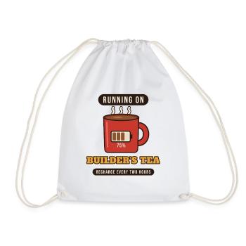 Laufen auf Builder's Tea - Turnbeutel - Weiß - Vorne