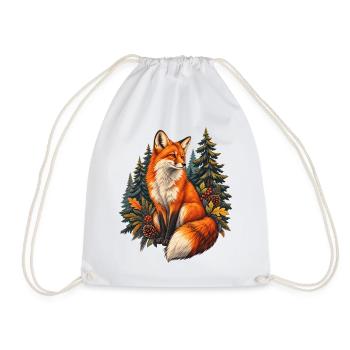 Fuchs Im Wald – Eigenständiges Motiv 1 Von 2 - Turnbeutel - Weiß - Vorne