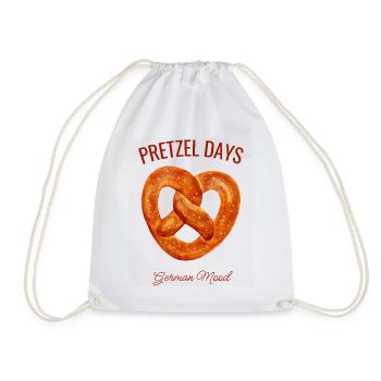 Pretzel Days – Brezel mit German Mood - Turnbeutel - Weiß - Vorne