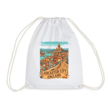Lancaster City England Vintage Art Novelty - Turnbeutel - Weiß - Vorne