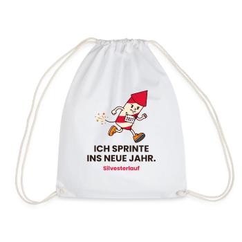 Ich sprinte ins neue Jahr Silvesterlauf 2027 - Turnbeutel - Weiß - Vorne