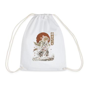 Capybara Samurai Mit Katana Japan Krieger - Turnbeutel - Weiß - Vorne