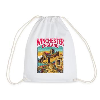 City Retro Winchester England Historic Landmark - Turnbeutel - Weiß - Vorne