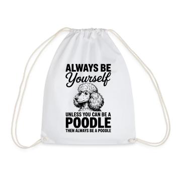 Pudel Sprüche Hunde Lustiges Pudel Geschenk - Turnbeutel - Weiß - Vorne