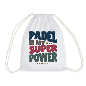 Padel Spielerin Spieler Padel is my Superpower - Turnbeutel - Weiß - Vorne