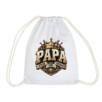 Vatertag Papa stark cool & einzigartig  - Turnbeutel - Weiß - Vorne