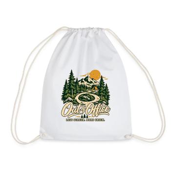 Out of Office – Wandern & Natur T-Shirt - Turnbeutel - Weiß - Vorne