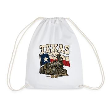 Texas Eisenbahn 1845 Vintage - Turnbeutel - Weiß - Vorne