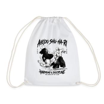 Japanese Martial Arts Aikido Flow Dynamics - Turnbeutel - Weiß - Vorne