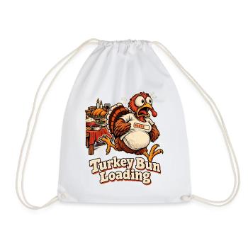 Turkey Bun Loading witzige - Turnbeutel - Weiß - Vorne