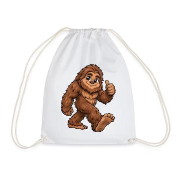 Bigfoot Kawaii Style – Süßes Fabelwesen - Turnbeutel - Weiß - Vorne