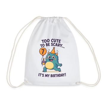 Too Cute To Be Scary Its My 7 Birthday 7Geburtstag - Turnbeutel - Weiß - Vorne
