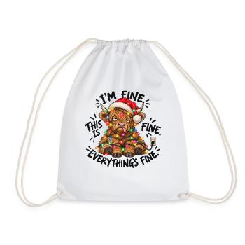 I’m Fine This Is Fine Everything’s Fine - Turnbeutel - Weiß - Vorne
