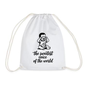 The sweetest Voice of The World Baby Singen Chor - Turnbeutel - Weiß - Vorne