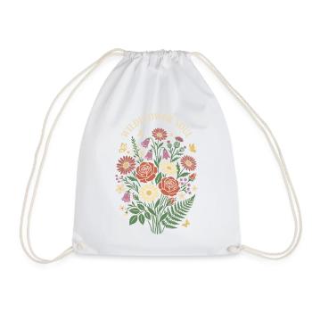 Wildflower Soul Blumenstrauß-Design - Turnbeutel - Weiß - Vorne