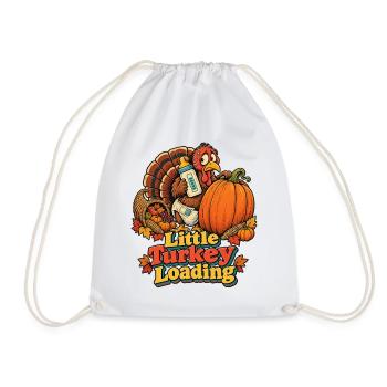 Thanksgiving-Truthahn Little Turkey Loading Baby - Turnbeutel - Weiß - Vorne