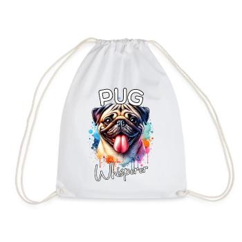 Mops Flüsterer - Turnbeutel - Weiß - Vorne