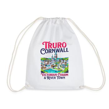 City Truro Cornwall Victorian Charm River Town - Turnbeutel - Weiß - Vorne