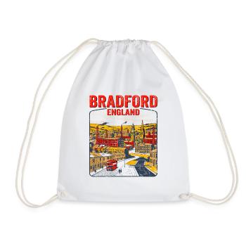 Vintage Bradford England Industrial Cityscape Sept - Turnbeutel - Weiß - Vorne