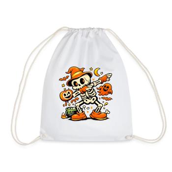 Dabbing Halloween Kostüm - Turnbeutel - Weiß - Vorne