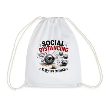  Social Distancing Please Respect My Throwing - Turnbeutel - Weiß - Vorne