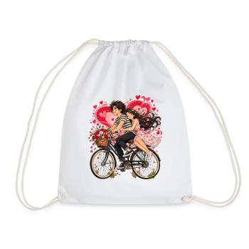 Pärchen Liebe Valentinstag Paar Geschenk - Turnbeutel - Weiß - Vorne