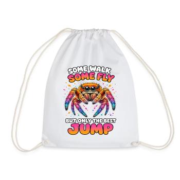 Springspinnen Zubehör Geschenk Springspinnen Fans - Turnbeutel - Weiß - Vorne