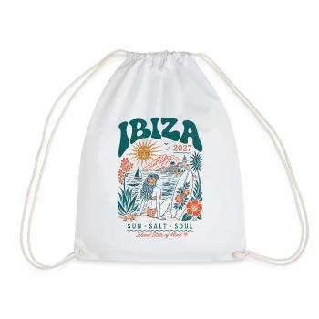 Ibiza Sun Surf 2027 - Turnbeutel - Weiß - Vorne