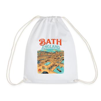 Retro Bath England Historic City Architecture - Turnbeutel - Weiß - Vorne