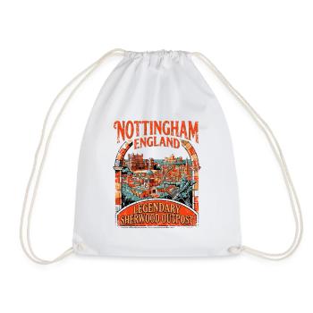 City Vintage Nottingham England Sherwood Outpost - Turnbeutel - Weiß - Vorne
