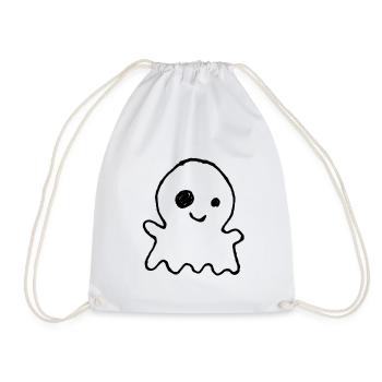 Niedlicher Halloween-Geist als Kinderkritzelei - Turnbeutel - Weiß - Vorne