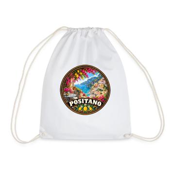 Positano Italien Mittelmeer Küste Urlaub - Turnbeutel - Weiß - Vorne