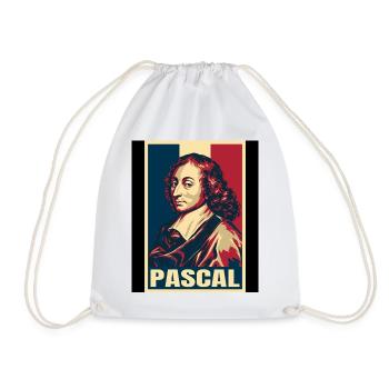 Blaise Pascal France Pop Art - Turnbeutel - Weiß - Vorne
