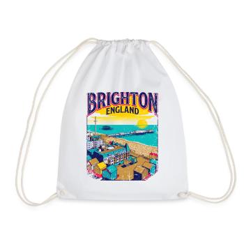 City Retro Brighton England Seaside Coastal - Turnbeutel - Weiß - Vorne