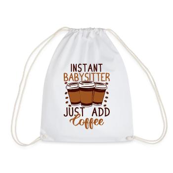 Tagesmutter Instant Just Add Coffee Nanny - Turnbeutel - Weiß - Vorne