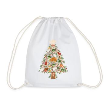 Gourmet Weihnachtsbaum - Turnbeutel - Weiß - Vorne